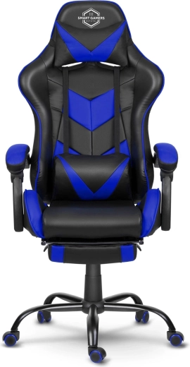 Blauw accent voor de stoel