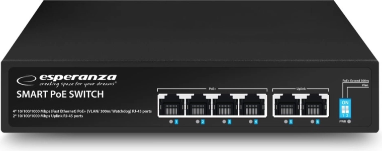 4× PoE voor IP-camera’s en andere apparaten