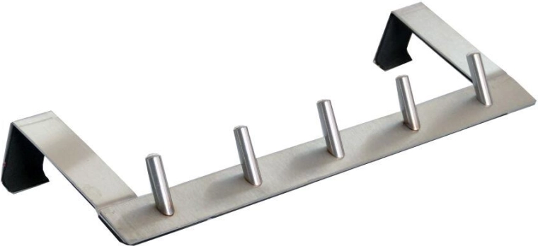 RVS deurhaak met 5 haken 35 × 12 × 7 cm