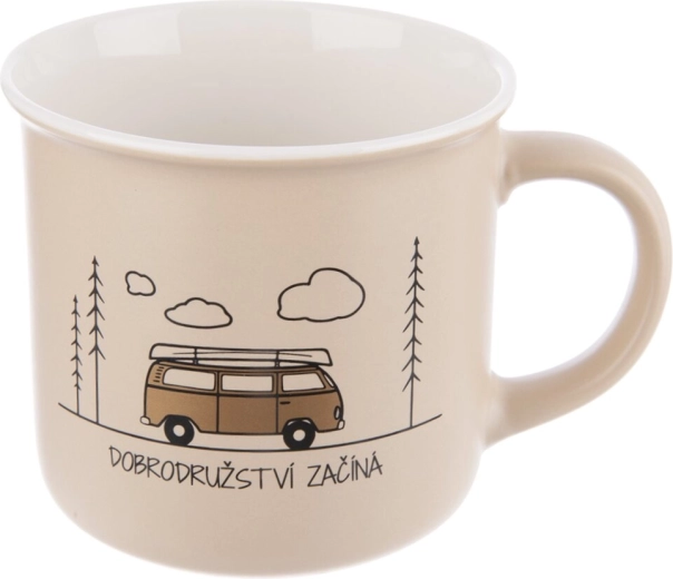 Porseleinen mok Reizen 0,4 l beige