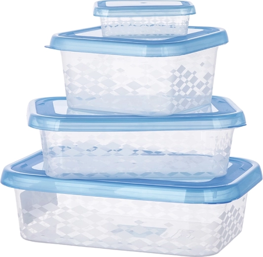 Blue Box rechthoekige voedseldoos 1,5 l blauw
