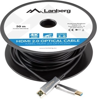 Optische HDMI kabel 50m Lanberg