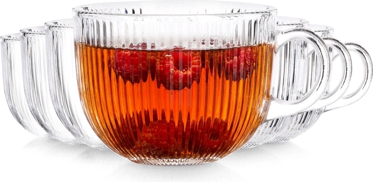 Glazen voor koffie en thee 470 ml, set van 6 stuks