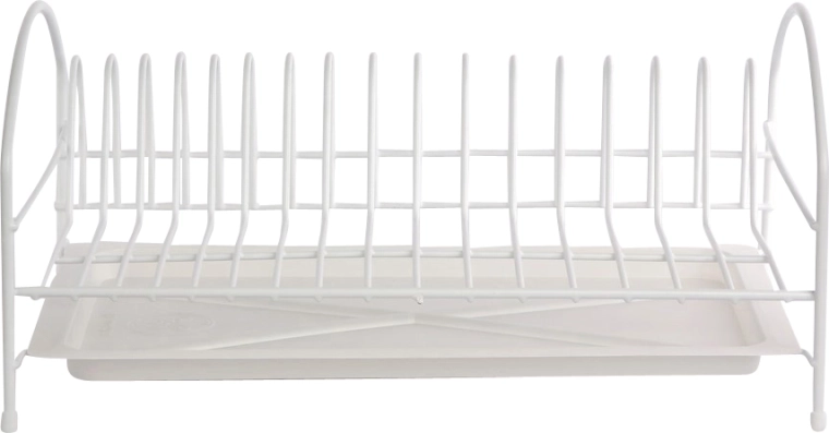Etagère-afdruiprek voor servies 40 cm wit met lekbak