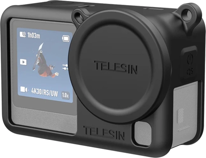 Telesin siliconen beschermhoes voor DJI Osmo Action 6 zwart