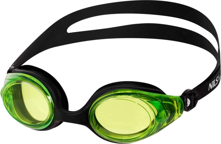NILS Aqua zwembril zwart-groen met Anti-Fog en UV-bescherming