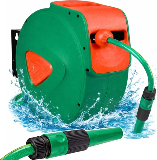 Automatische wandhaspel met tuinslang 20 m