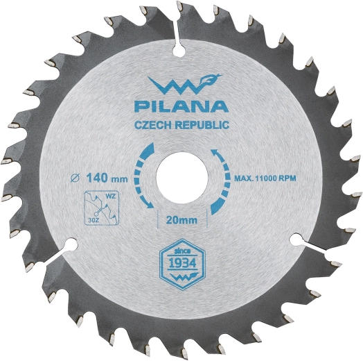 Zaagblad PILANA 140 mm, 30 tanden, SK WZ, boring 20 mm