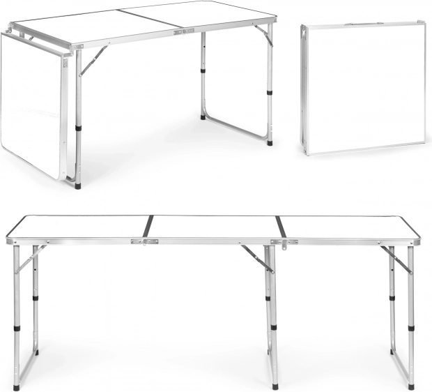 MultiGarden opvouwbare campingtafel 180 × 60 cm, wit