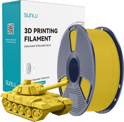 Sunlu PLA+ high‑speed filament 1,75 mm – geel