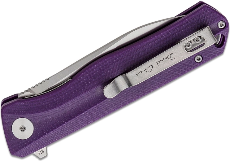 Ergonomische paarse G10-handgreep met clip