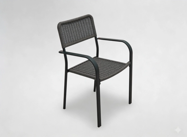 Bruine tuinstoel 60 × 55 × 82 cm