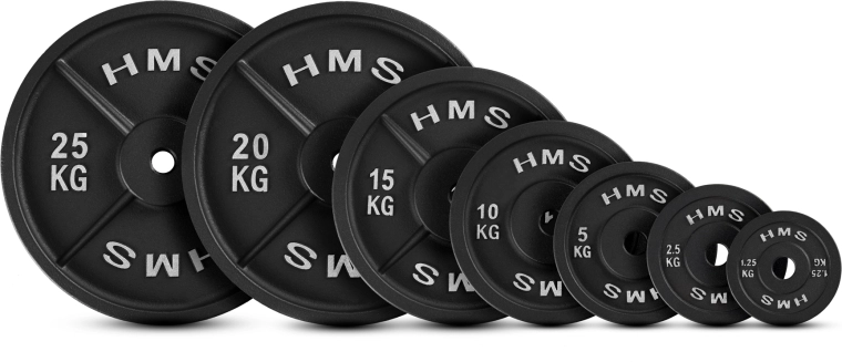 Gietijzeren halterschijf HMS 1,25 kg (31 mm)