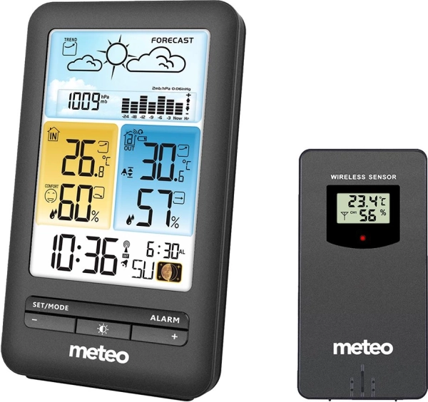 Thuisweerstations Meteo met draadloze sensor en DCF