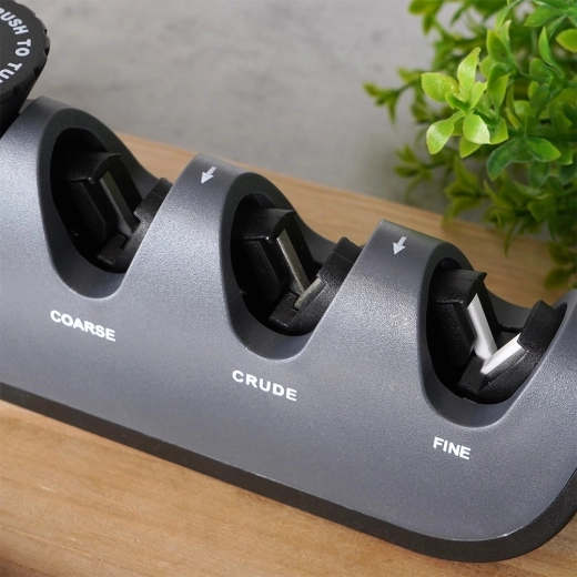 Vier slijpzones inclusief diamantzone voor scharen