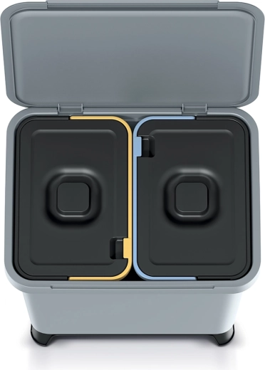 Twee afzonderlijke containers 2×10 l voor eenvoudig scheiden