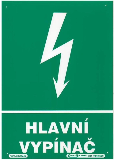 Veiligheidsbord – hoofdschakelaar A4 kunststof