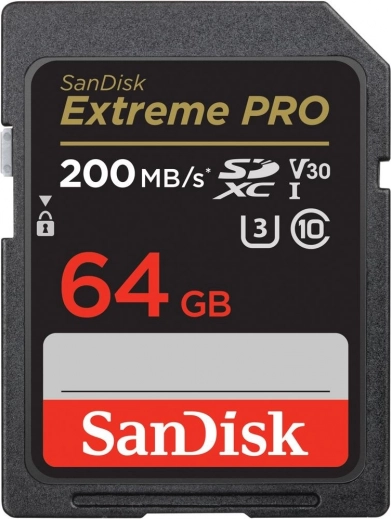 SanDisk Extreme Pro SDXC-geheugenkaart 64 GB UHS-I U3 V30 200/90 MB/s