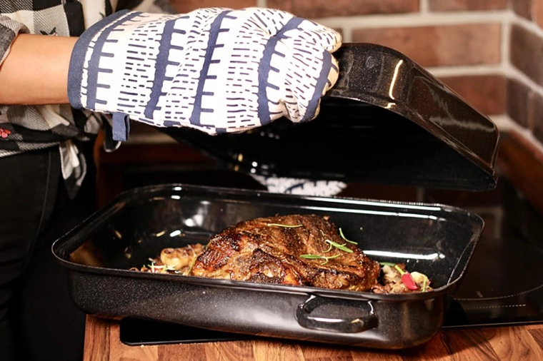 Geribbelde bodem voor sappig braden