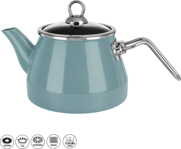 Geëmailleerde waterketel 1,6 l – Mintgroen