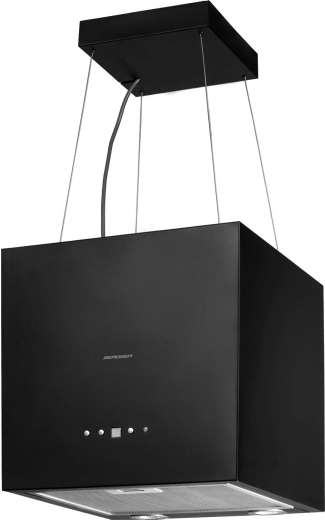 Elegante eilandvormgeving in matzwart