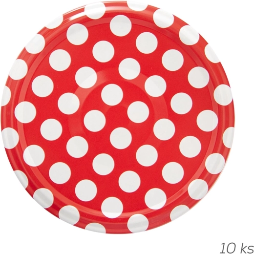 Metalen weckdeksel 82 mm met stippenmotief (10 stuks)
