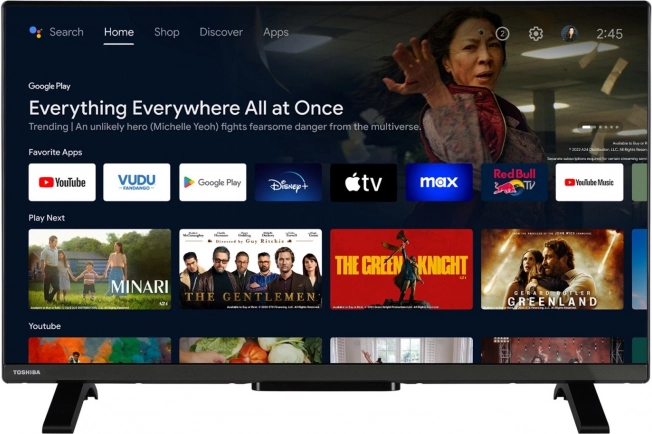 televisie 32" Toshiba met Android TV, HDR10 en Dolby Audio