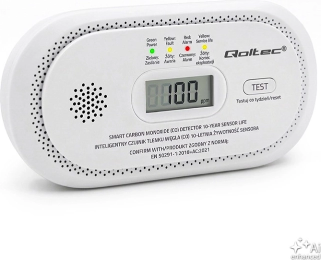 Koolmonoxidemelder met alarm van 85 dB