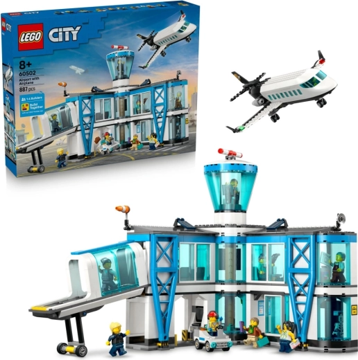 LEGO City luchthaven met vliegtuig