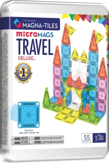 Magna-Tiles reis magnetische bouwset microMAGS Travel Deluxe (55 onderdelen)