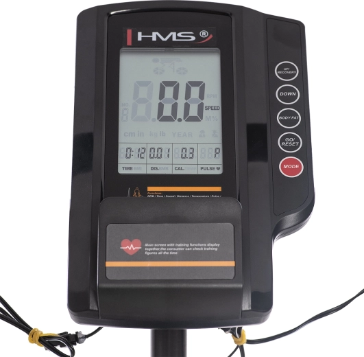 LCD‑console met hartslagmeting en extra functies