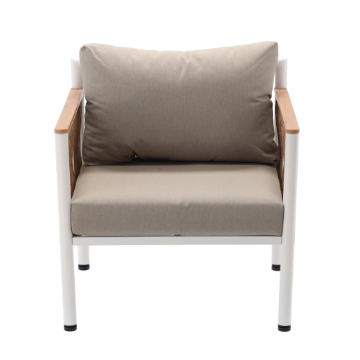 Comfort met beige kussens