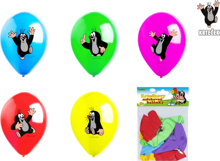 Opblaasbare ballonnen 30 cm MOLLETJE – set van 5 stuks, 5 designs