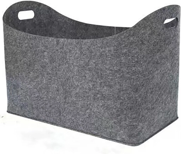 Vilten haardhoutmand 55 × 30 × 40 cm, grijs