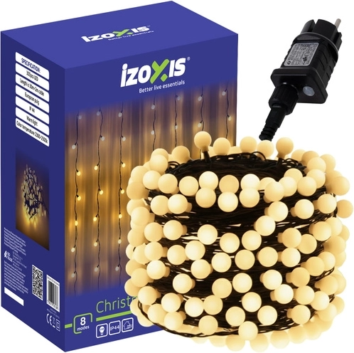 Kerstverlichtingssnoer IZOXIS met bolletjes, 300 LED's, 30 m