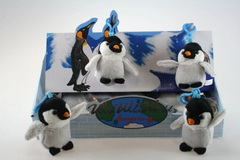 Pluche pinguïn sleutelhanger 9 cm