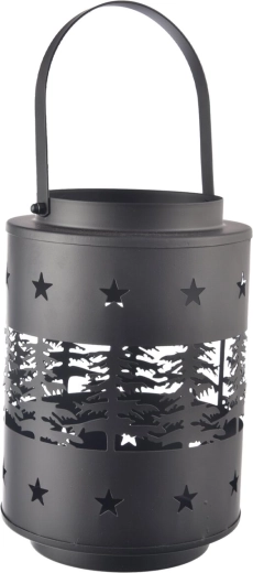 Metalen kerstkandelaar XMAS zwart 26 cm