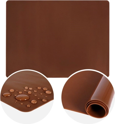 Siliconen deegmat SILLINIE 50 × 40 cm, bruin