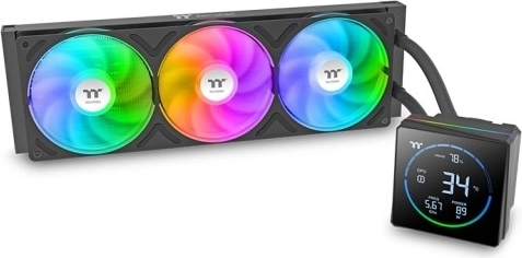 AIO-vloeistofkoeling Thermaltake TH360‑S V3 ARGB met LCD‑display