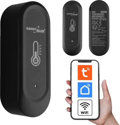 Wi‑Fi-buitensensor voor temperatuur en luchtvochtigheid GreenBlue