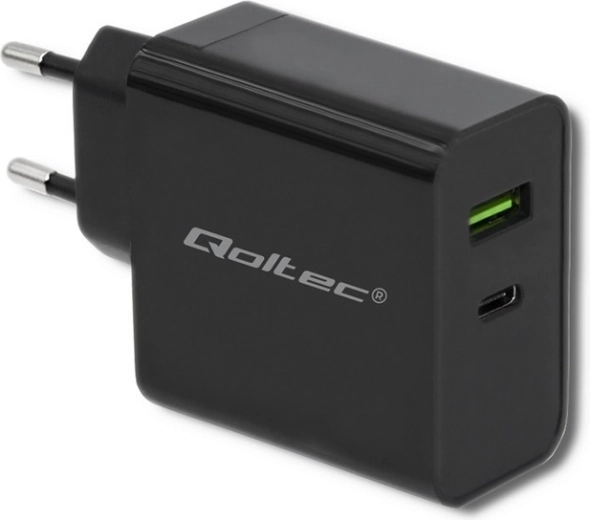 Netstroomlader 45 W met USB‑C Power Delivery en USB, zwart