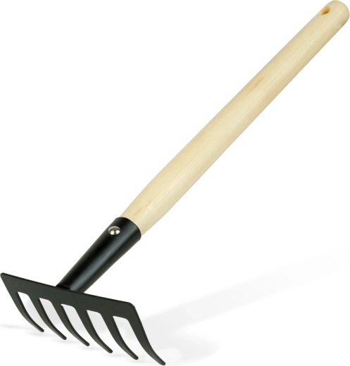 Tuin hark met houten handvat 50 cm