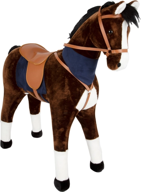 Zitpaard XL bruin met geluid