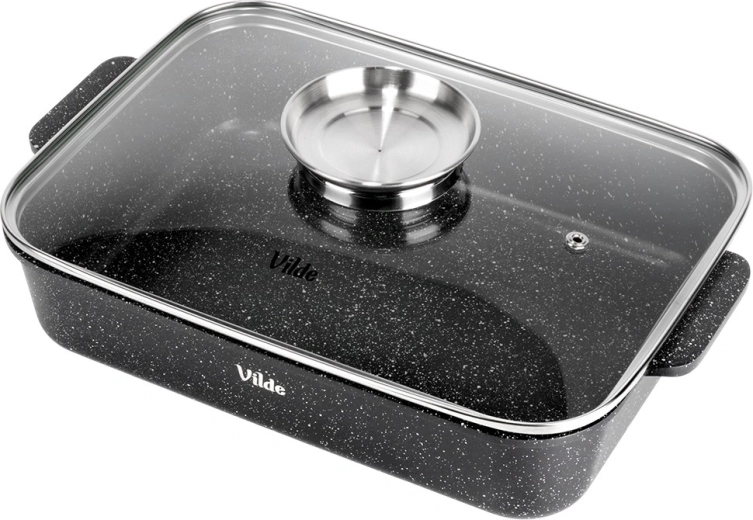 Anti-aanbak granieten oppervlak en glazen controle