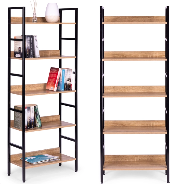 Moderne boekenkast met 5 planken