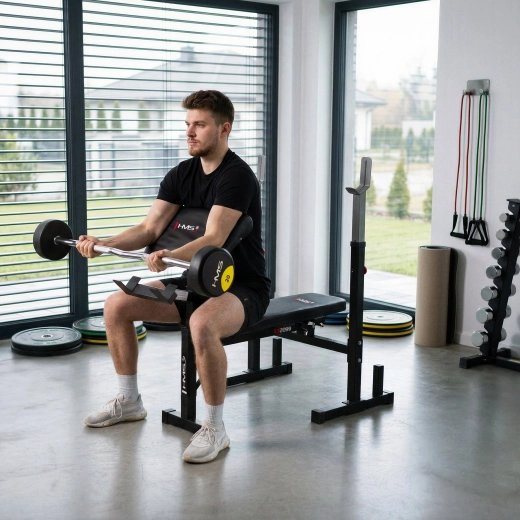 Preacher curl-pad voor geïsoleerde bicepstraining