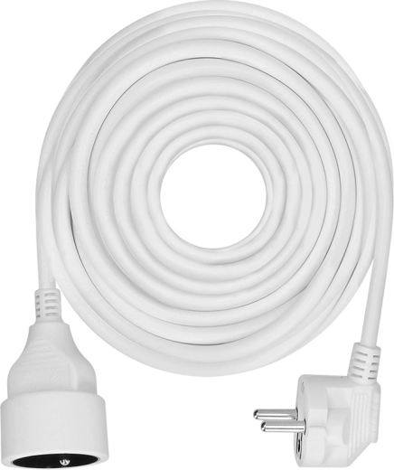 Solight-verlengkabel met één stopcontact, 10 m, wit