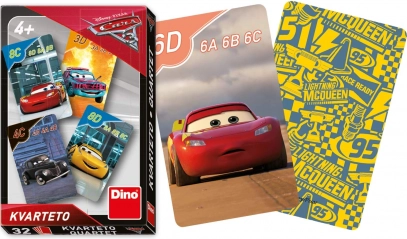 Dino kwartet speelkaarten met Cars 3 thema
