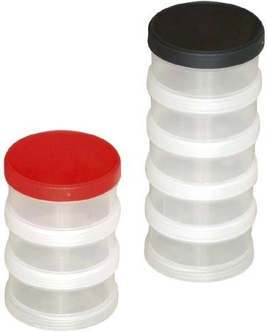 Ronde schroefbare organizer, 5 delen