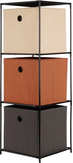 Drie ruime stoffen boxen